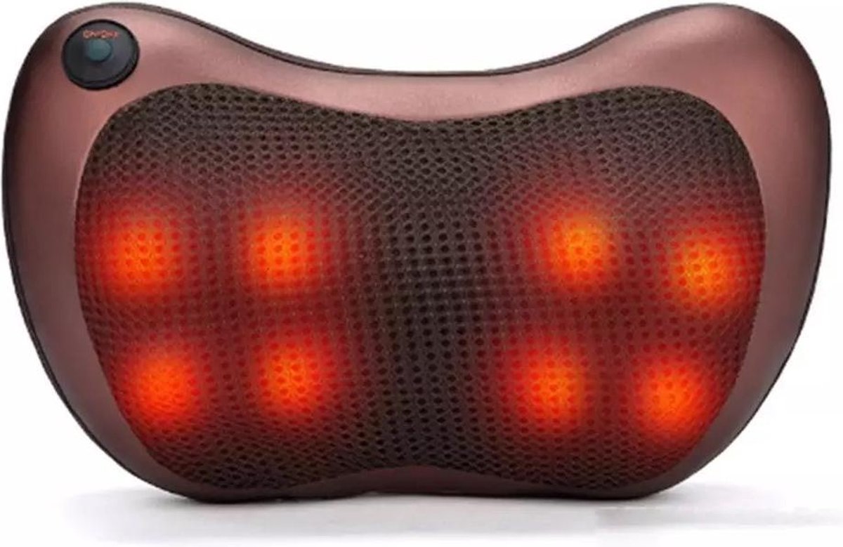 ClinicDoctor Elektrisch Shiatsu verwarmde massagekussen met stoelgesp - Thuis - Kantoor - auto - massage - Bruin - Brons