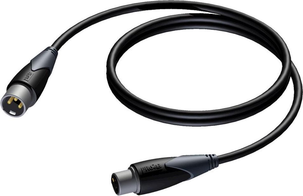 Procab CLD953 3-pins XLR (m) - 3-pins XLR (v) DMX kabel - 3 meter