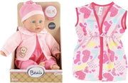 BEAU Babypop 'Hug me' 40cm + BEAU Slaapzak voor Babypop