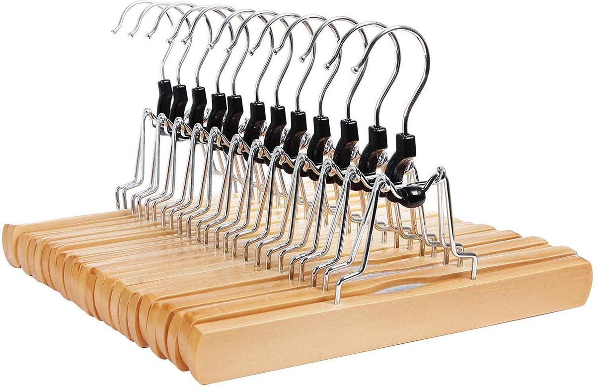 Nancy's Broekhnager Set Van 12 - Kledinghanger - Hanger Voor Broek