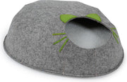 Winters gesloten katten huisje - cat cave - kattenbedje - GRIJS