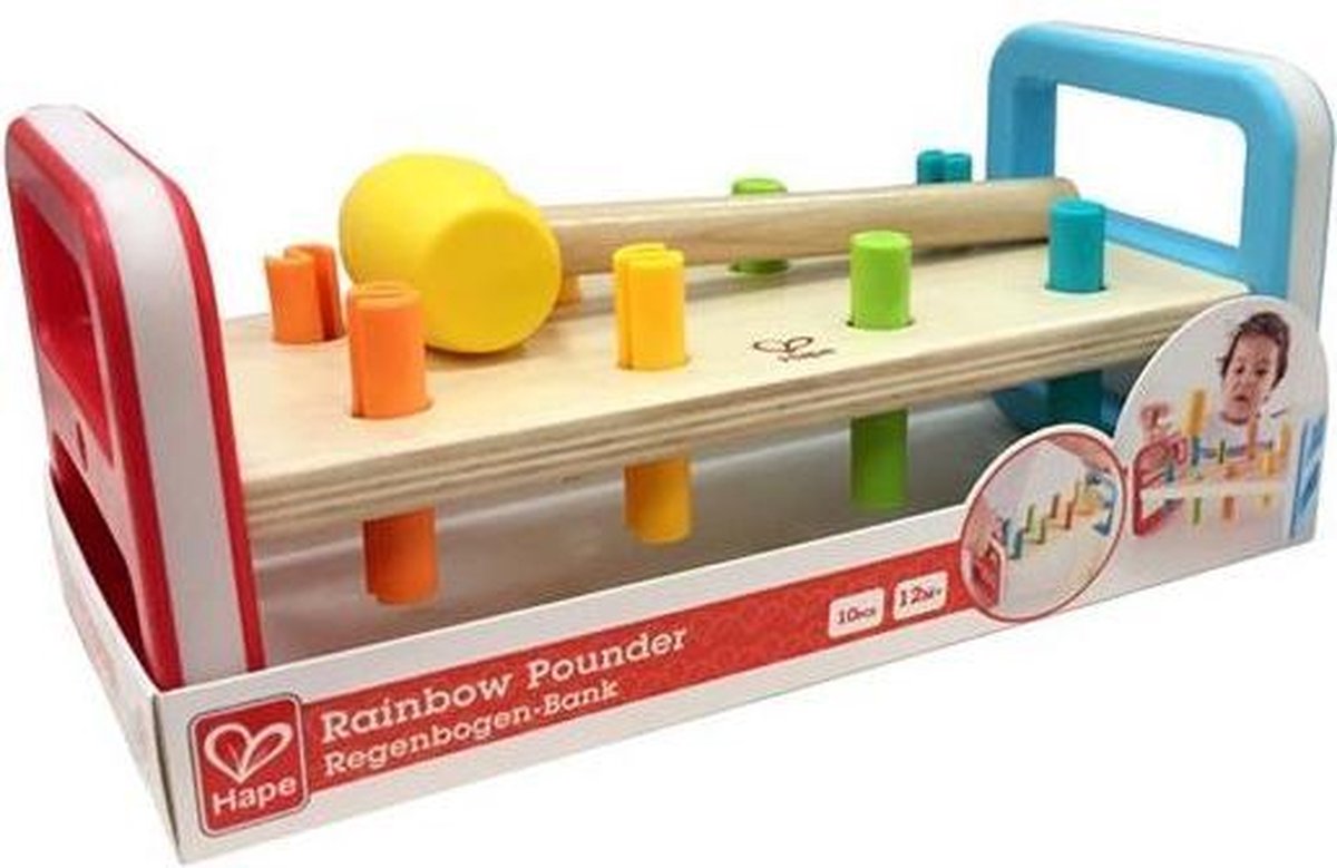 Hape Houten Hamerbank 10-delig 23 Cm