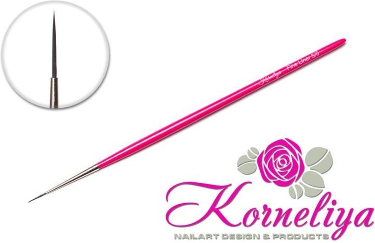 Nail art  penselen - Korneliya Penseel Fine Liner Professional 5/0