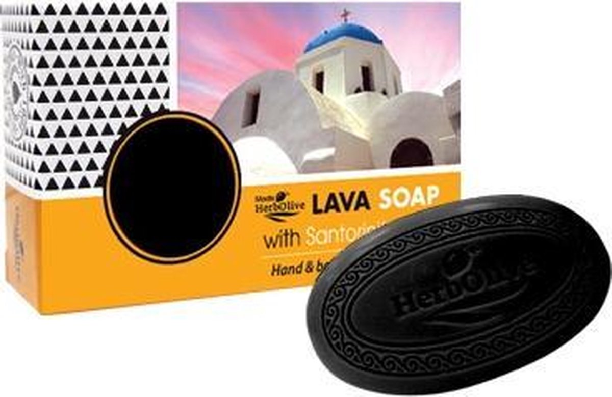 HerbOlive Zeep Bridge Lava *Olijfolie & Wijnstok Extract van Santorini* 85g