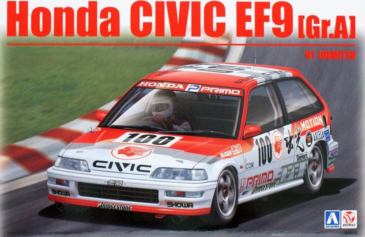 Beemax - 1/24 Honda Civic Ef9 Gr.a '91 Idemitsu - BEE-B24018 - modelbouwsets