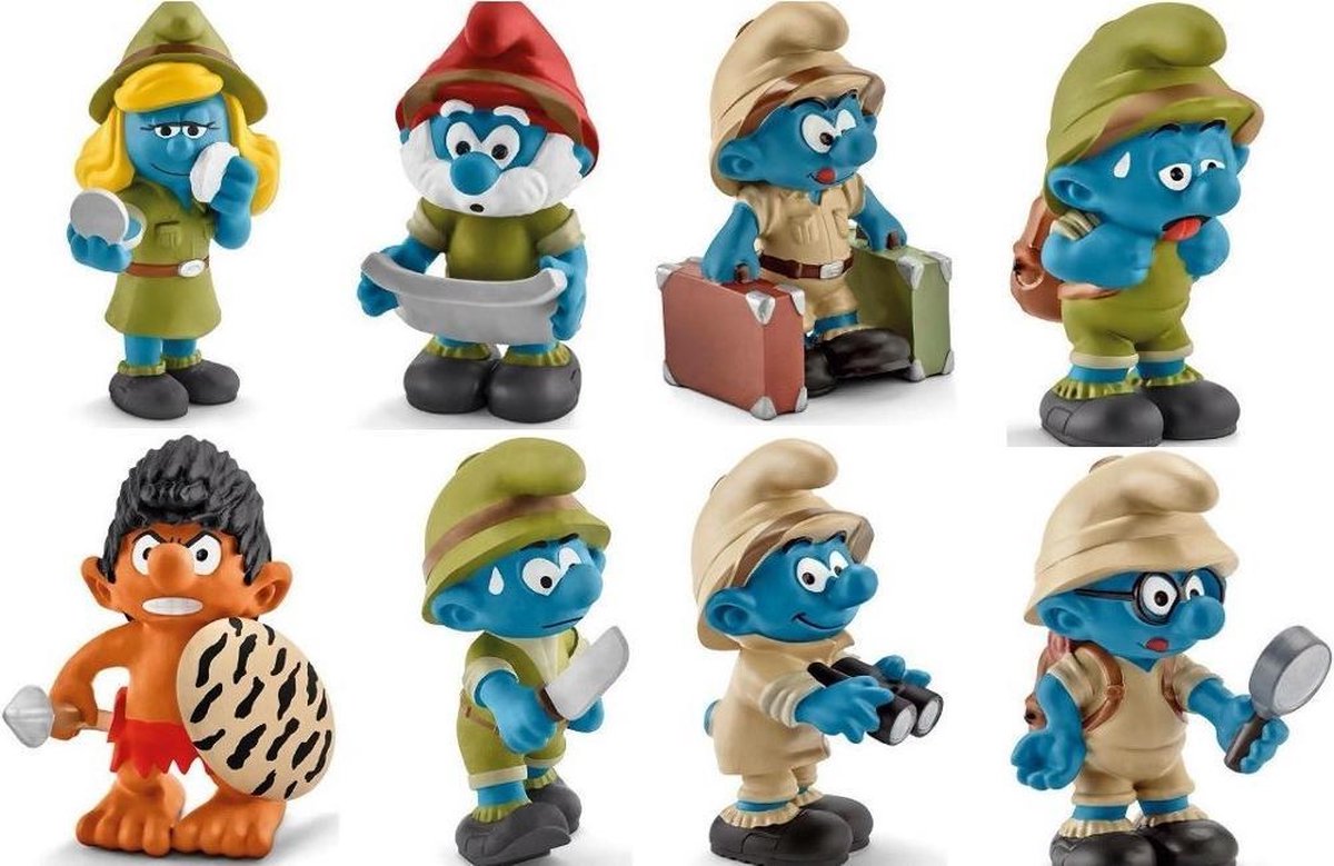 8 Jungle smurfen Schleich (ca. 5