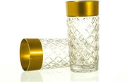 Golden Line Longdrinkglazen - 2 stuks - Goud