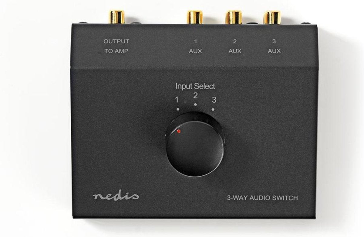 Analoge Audio Switch | 3x (2x RCA Female) - 2x RCA Female | Zwart