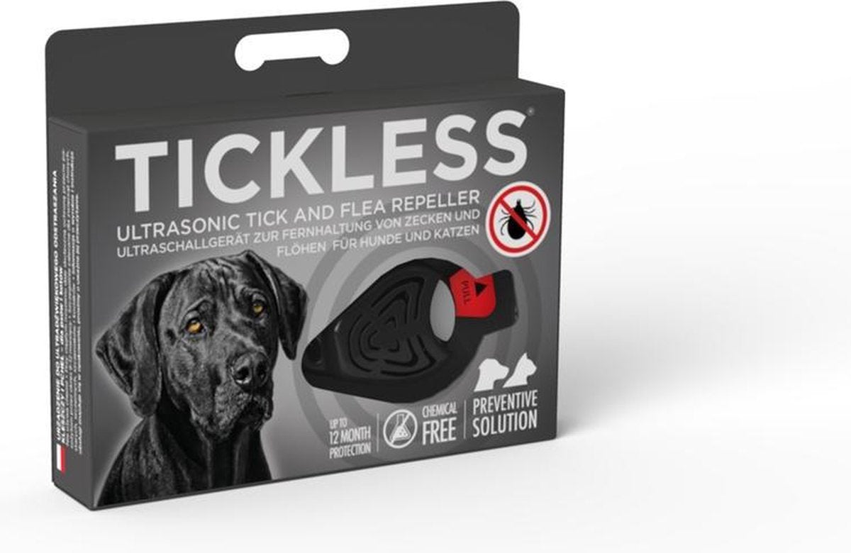 Tickless teek en vlo afweer voor hond en kat zwart