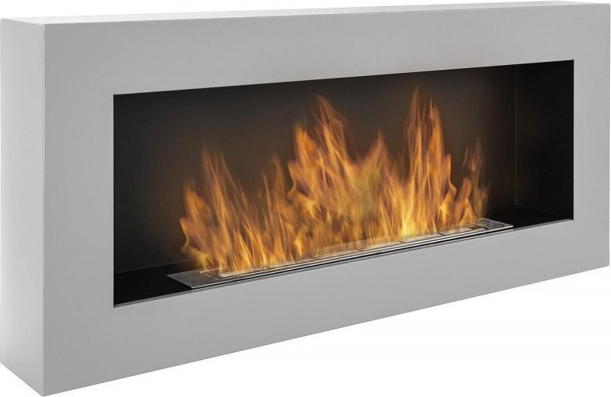 Grijze  Sfeerhaard Biohaard BOX 90 x 40 CM Bioethanolhaarden.com