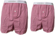 Embrator 2-stuks mannen Boxershort geruit rood/wit XXL