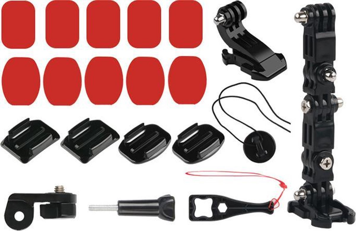 Motorhelm Mount voor GoPro - Helmet Mount - Helm Houder - Complete Set