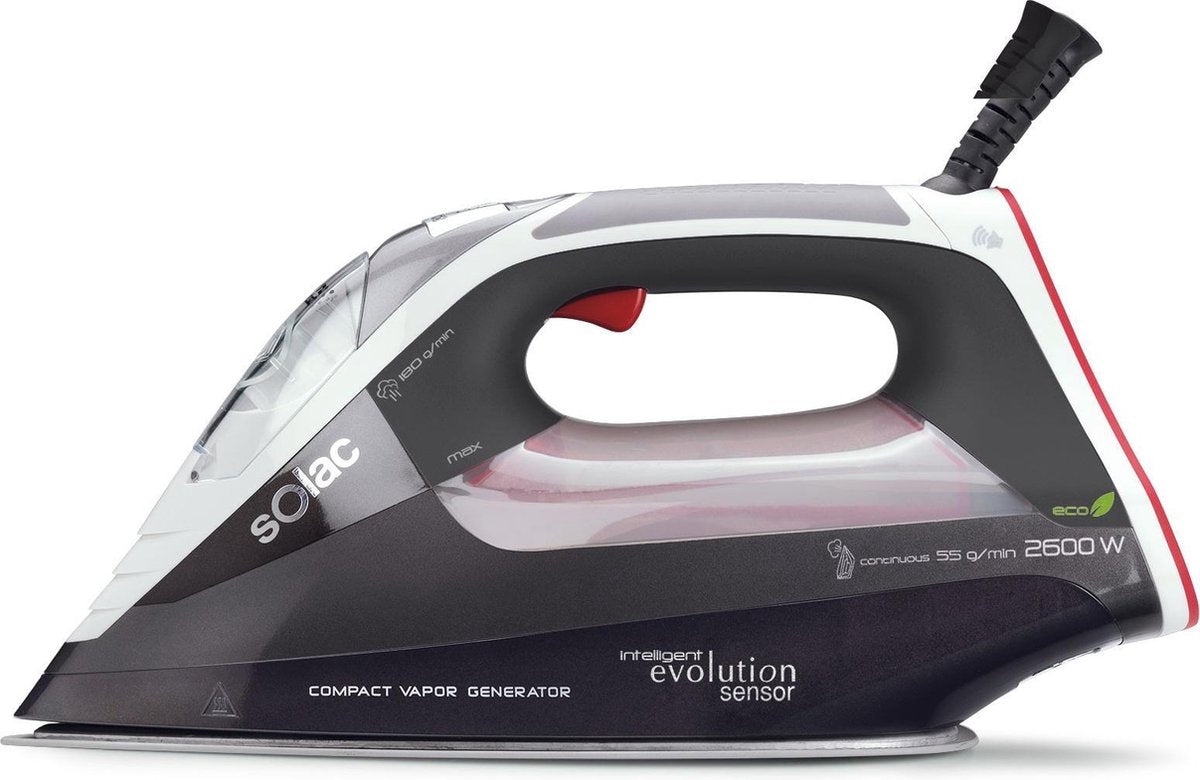 Solac CVG9510 Stoomstrijkijzer Zwart/Wit