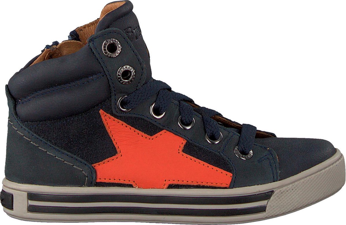 Braqeez Jongens Hoge sneakers Dylan Day - Blauw - Maat 31