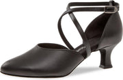 Salsaschoenen Dichte Neus voor Dames Diamant 048-068-034 - Dansschoenen 5 cm Hak - Zwart - Maat 38