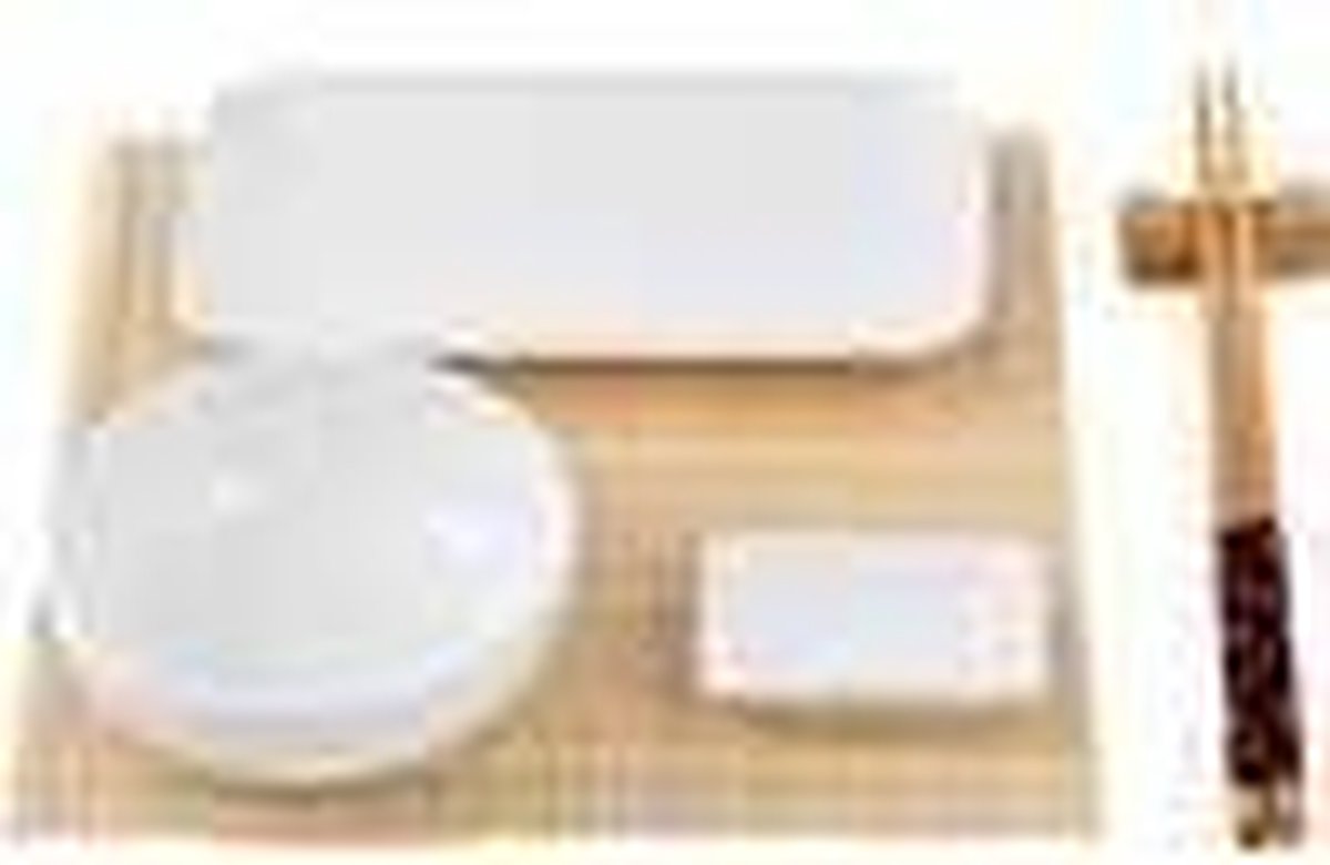 Sushi Set 12 stuks (porselein + BAMBU + HOUT) BERGNER COLLECTION Foodies