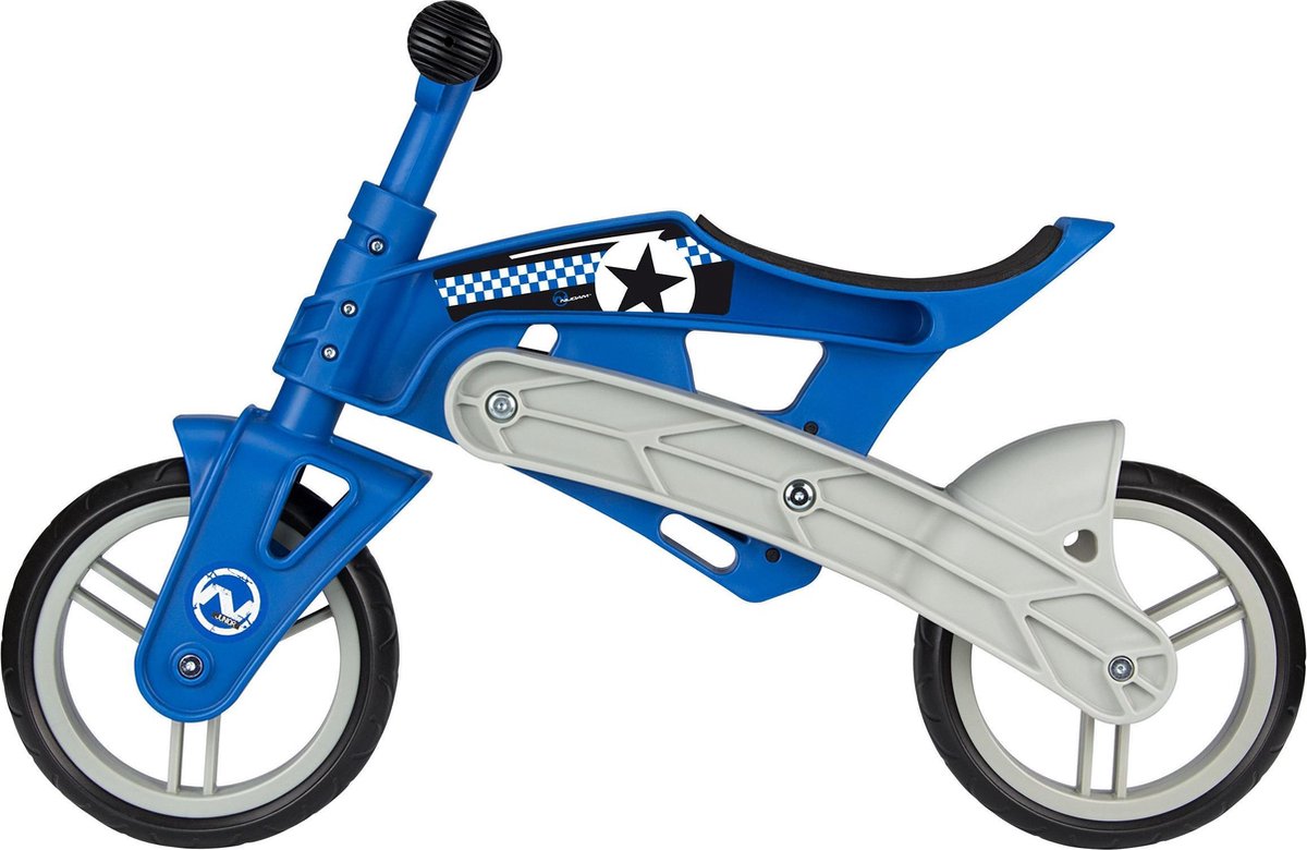 Nijdam Loopfiets Verstelbaar - N Rider - Blauw/Grijs