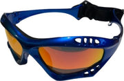 Glogglz® Finz Watersportzonnebril Polycarbonaat Blauw/oranje (verstelbaar)