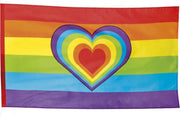 Polyester flag rainbow - size flag: 90x150cm