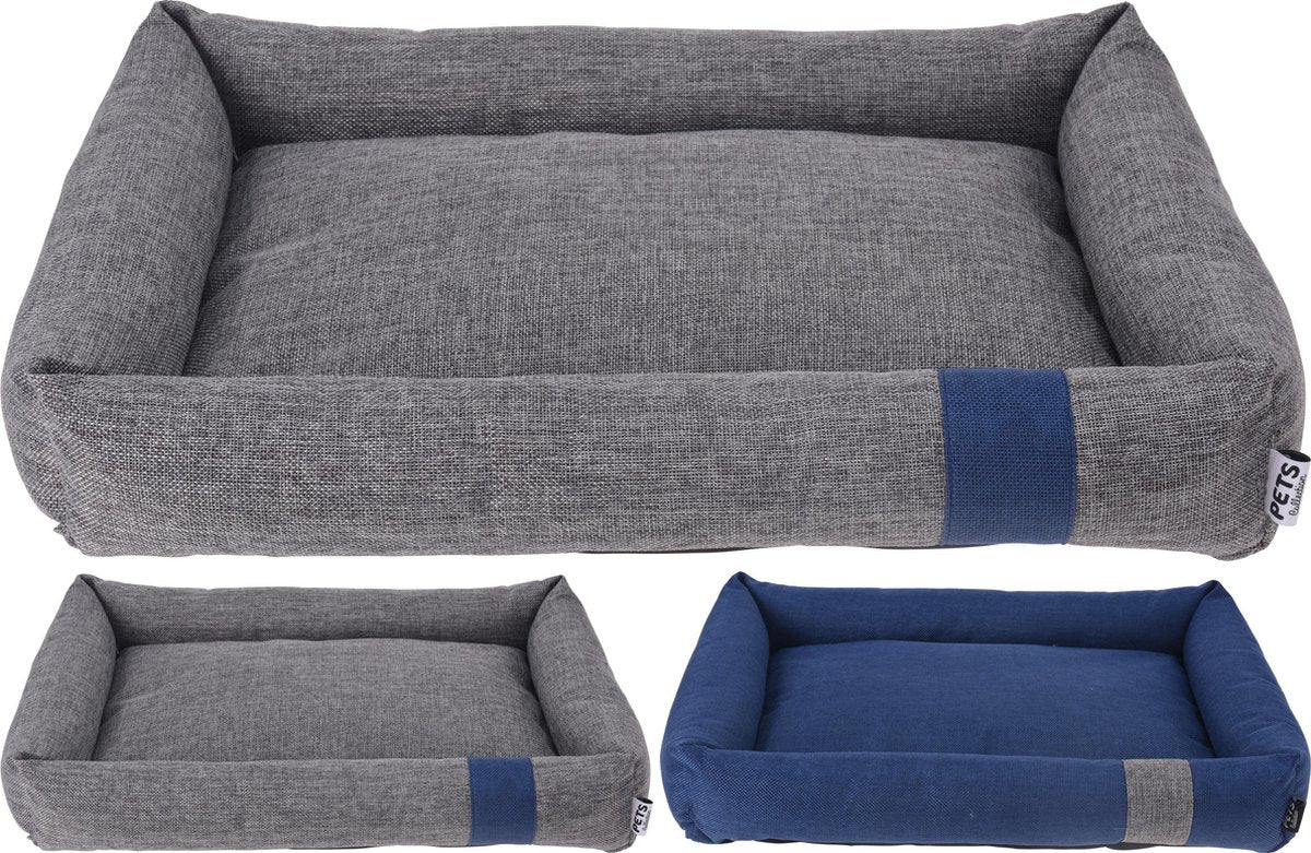 RelaxPets - Hondenmand - Dierenbed - Kleine honden - Mand - Kussen - Grijs - 55x41x10cm