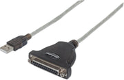Manhattan USB 1.1 Aansluitkabel [1x USB 1.1 stekker A - 1x D-sub bus 25-polig]