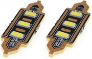 Dome - 3 LED - 5730 - 36mm- Canbus - C5W - 2 stuks (Plat)