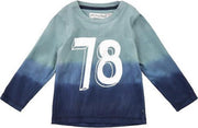Minymo -  jongens shirt - lange mouwen - navy blauw - Maat 80