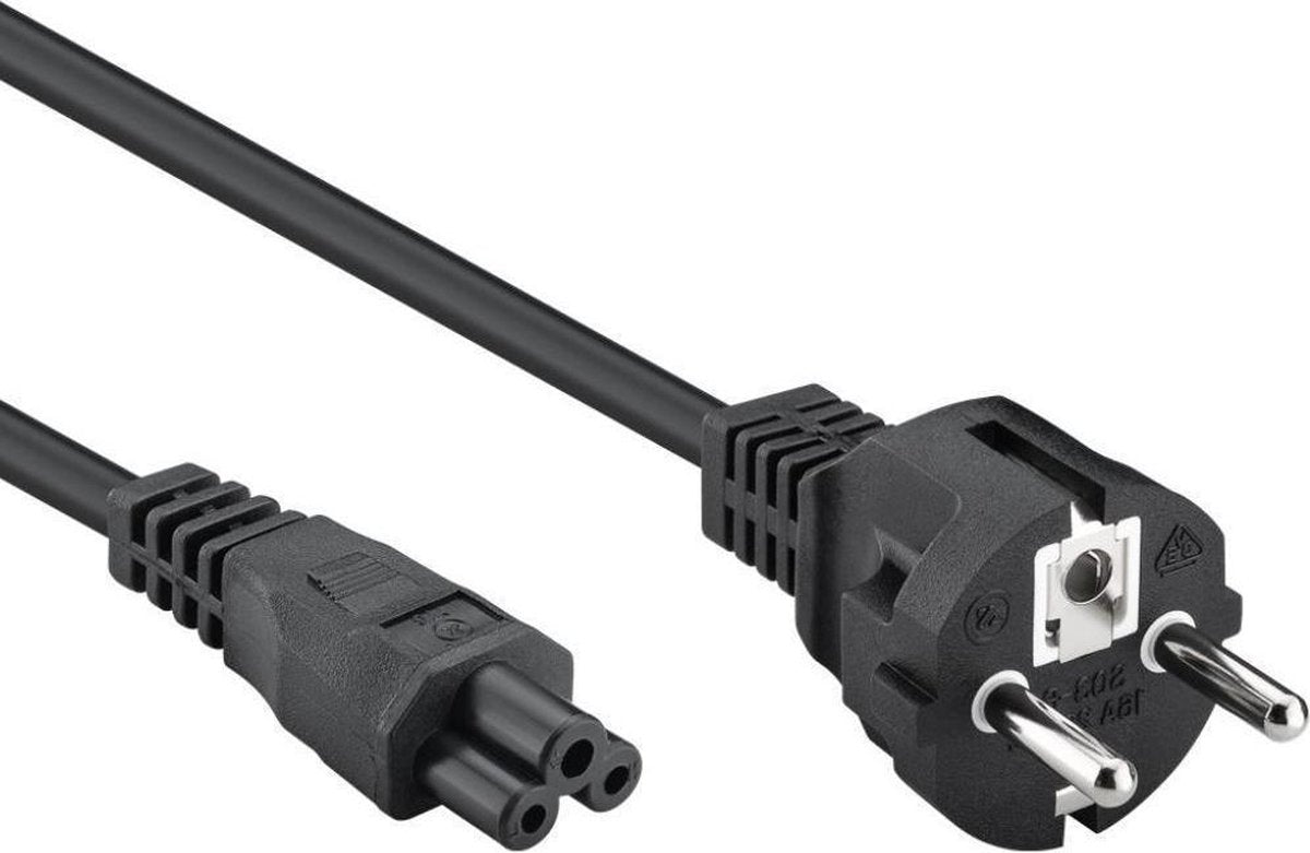 Allteq - Schuko naar C5 apparaatsnoer - 5 meter - Zwart