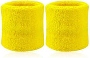 ProductGoods - 2x Zweetband Geel | Zweetbandjes pols