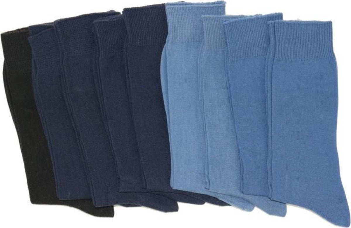 jeans kleuren sokken 100% katoen 9 paar 43-46