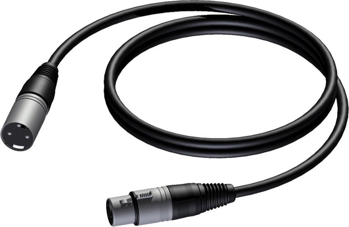 Procab / Neutrik PRD953 3-pins XLR (m) - 3-pins XLR (v) DMX kabel - 10 meter