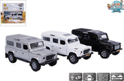 Kids Globe Landrover defender wit met licht en geluid - Speelgoedvoertuig: 14 cm