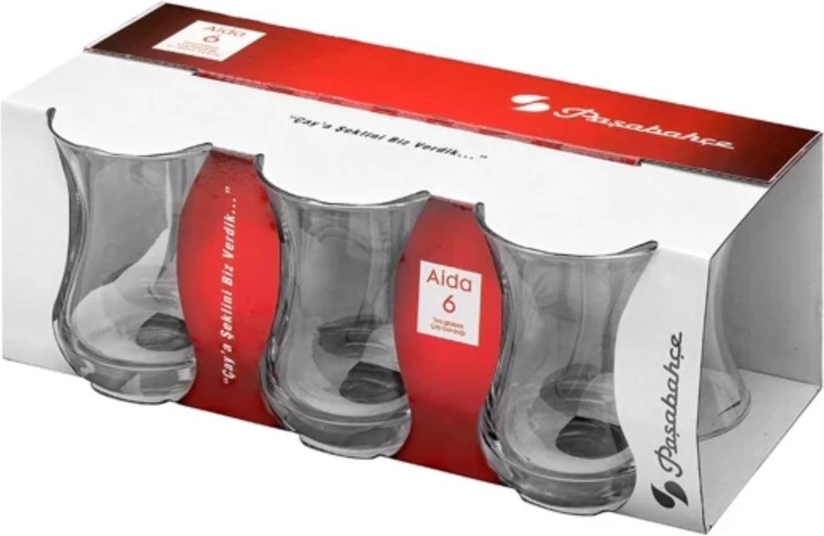 Pasabahce /Caybardagi /Turkse Theeglazen 160 ml - 6 stuks
