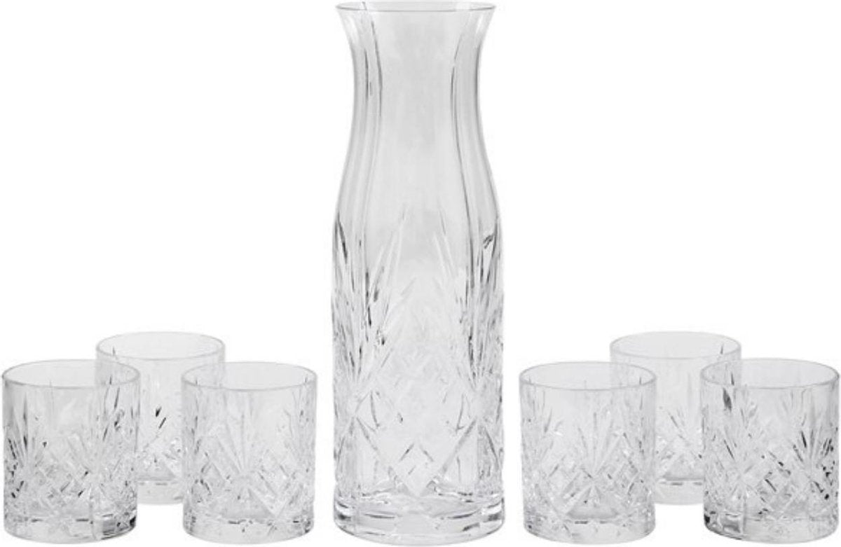 RCR - 7-delige set - Karaf + 6 tumbler glazen - Melodia