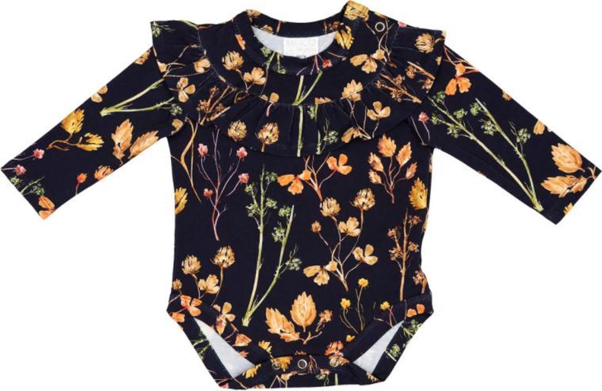 Misioo Forest Meadow Romper - planten - kinderkleding - romper baby - bloemen - babykleertjes - baby -Maat 92/98