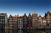 Puzzel met rijtjes huizen in Amsterdam – Grachten – Holland - Moeilijke Puzzel - 1000 stukjes