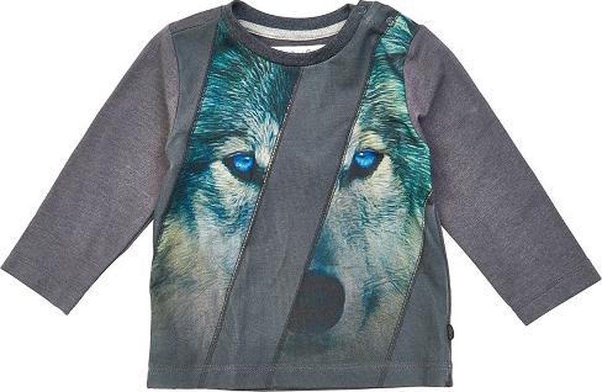 Minymo - baby jongens shirt - grijs - Maat 80