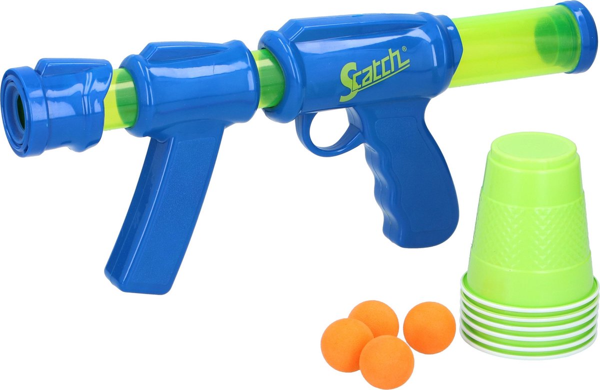 Scratch Airpopper - Ballenschieter - 36-50 cm - Incl 10 Ballen en 6 Cups - Schiet 8 meter ver
