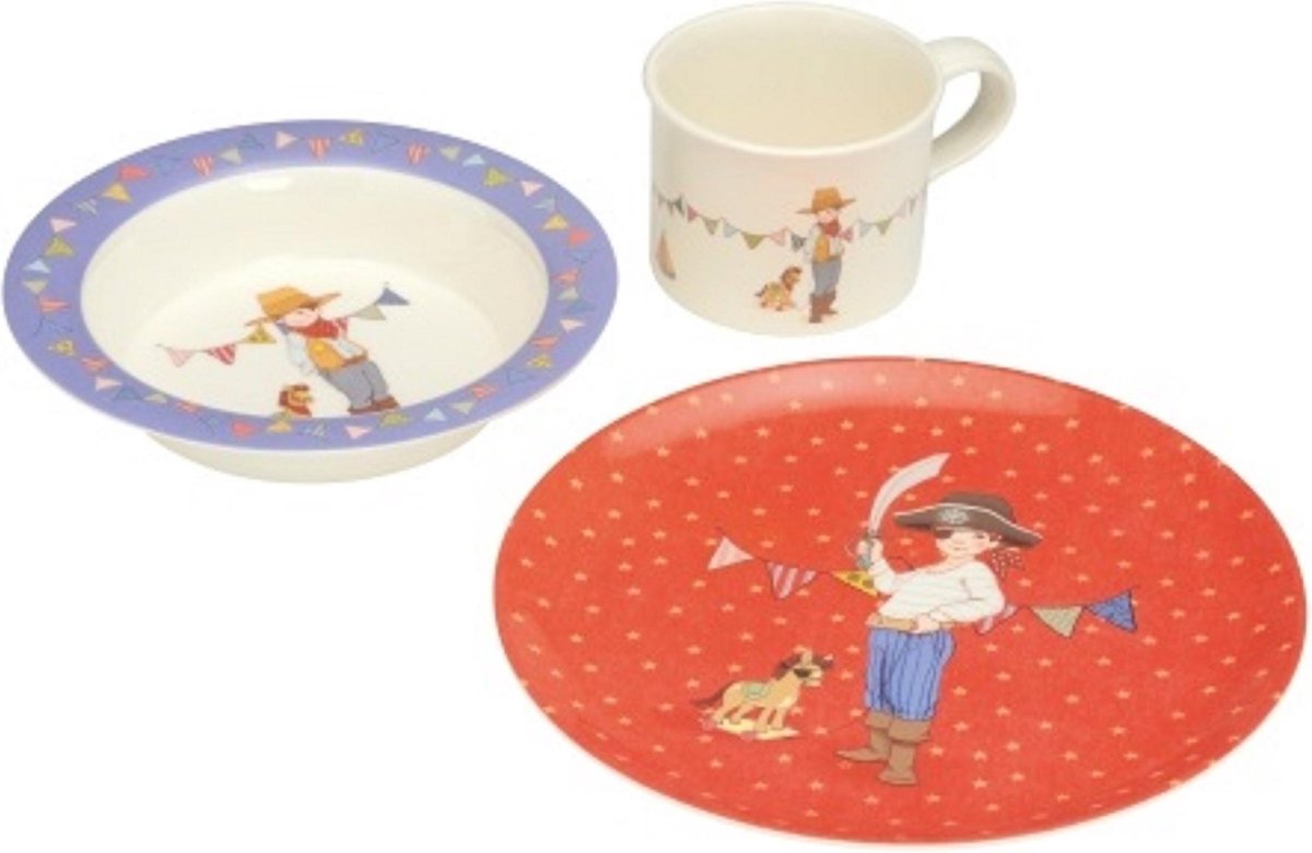 Kinder eetset Belle & Boo Piraat 21x21x7