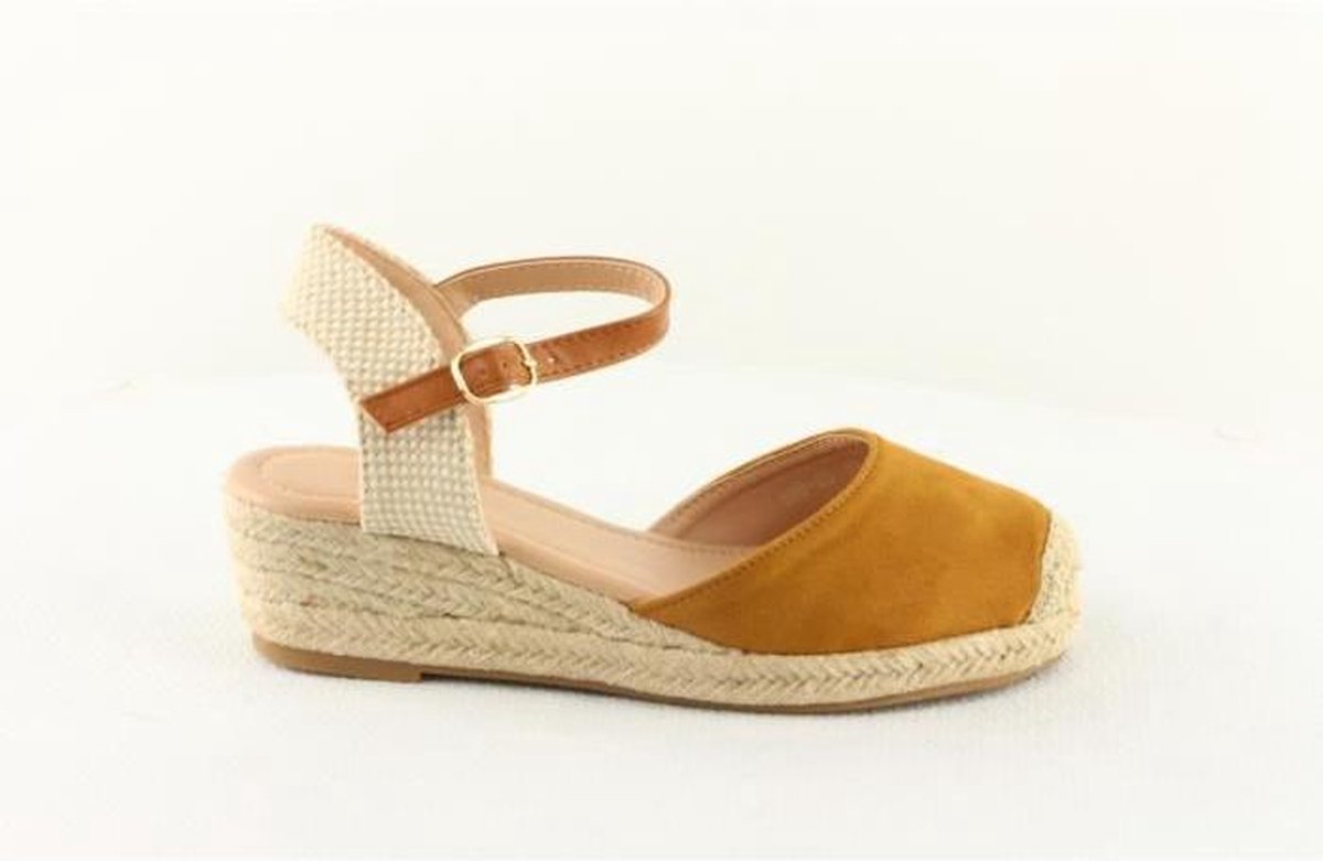 SIXTH SENS Espadrilles met sleehak voor dames 888-28-Camel