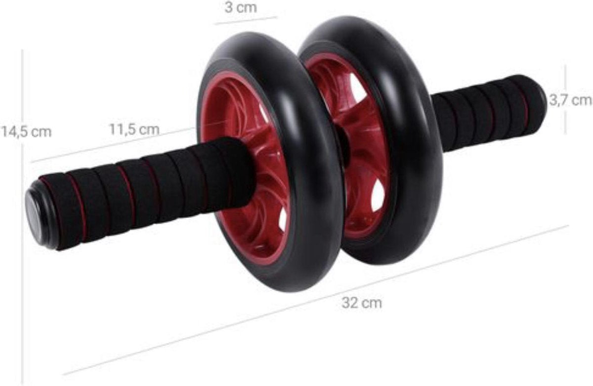 Songmics buikroller met oefenmat rood