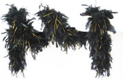 Boa zwart met gouden sliertjes 65gram 180cm lang