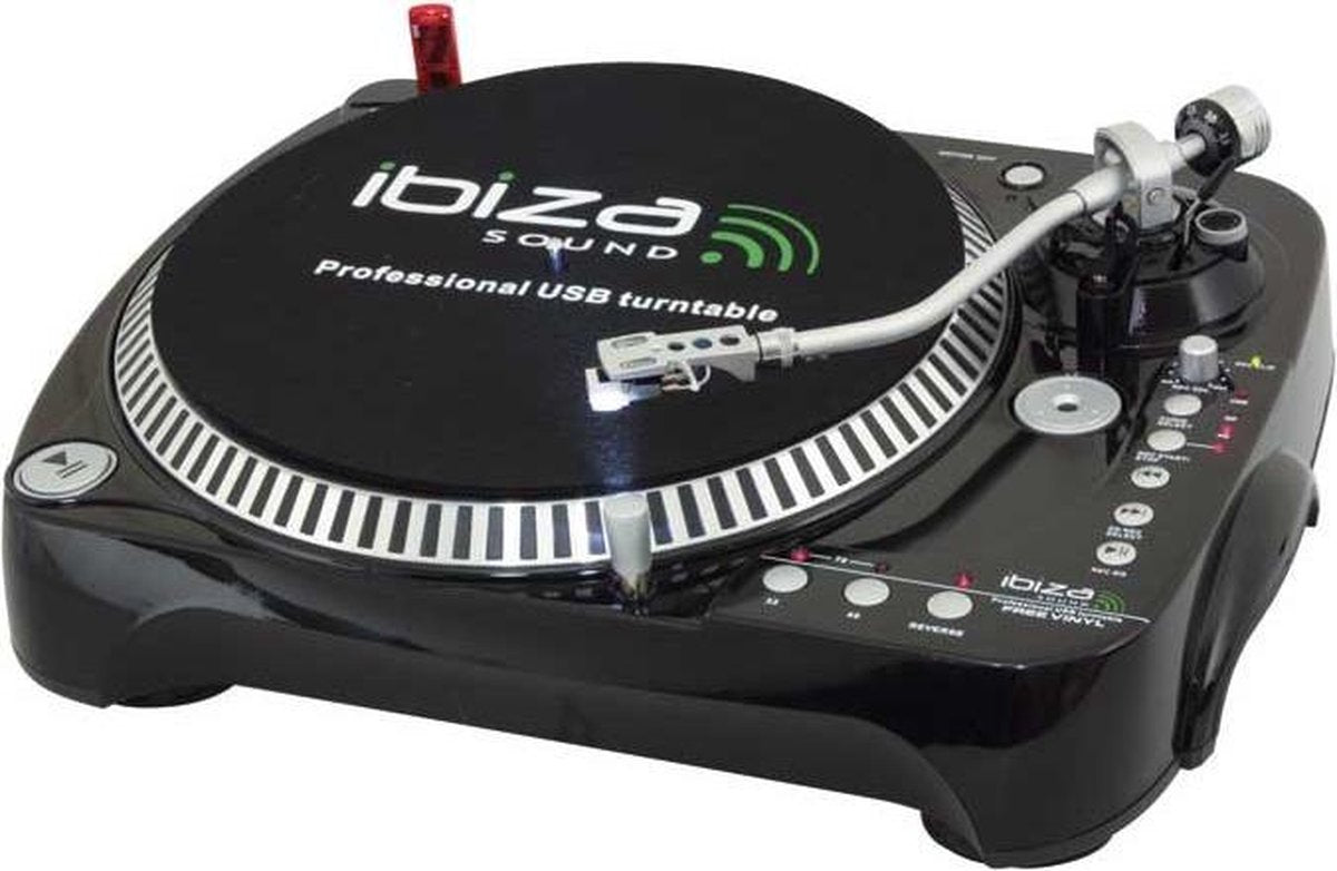 Ibiza Sound FREEVINYL Belt-drive DJ turntable Zwart
