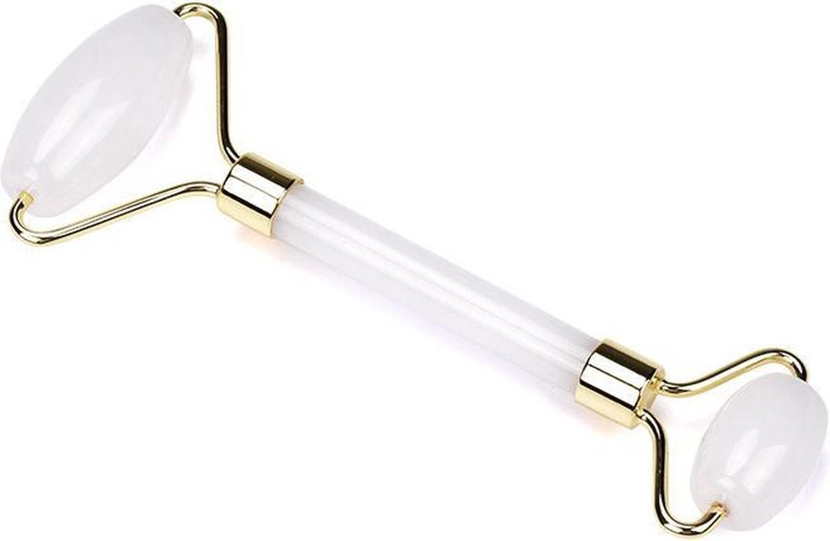 Jade roller - Face lifting - wit - marmeren natuursteen - gezichtsmassage roller