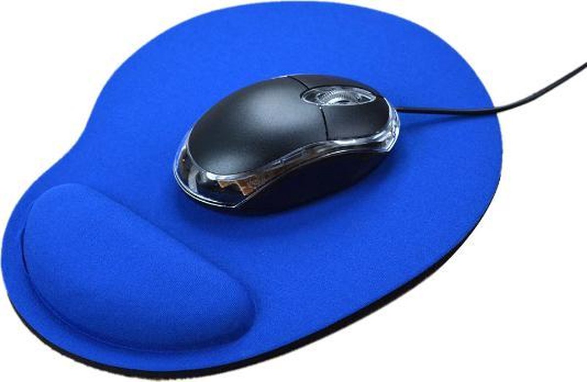 Premium Ergonomische Muismat - Muismat Met Polssteun - Muismat - Ergonomisch - Blauw