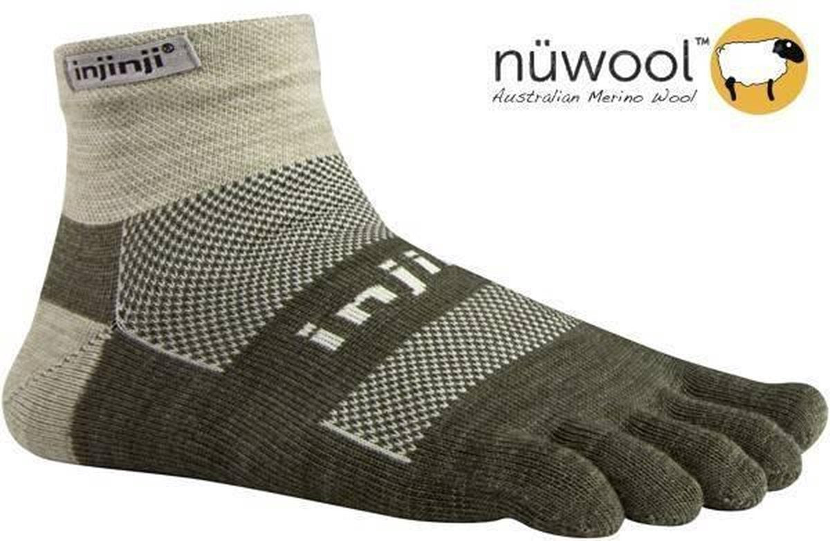 Injinji Outdoor Mitweight Mi-Crew Nüwool 223330 - Meerkleurig oatmeal Unisex - 40