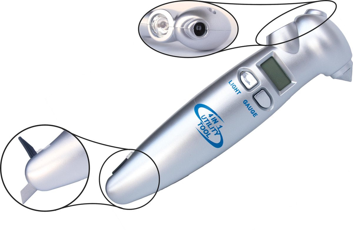 Digitale bandenspanningsmeter Lifehammer 4-functies