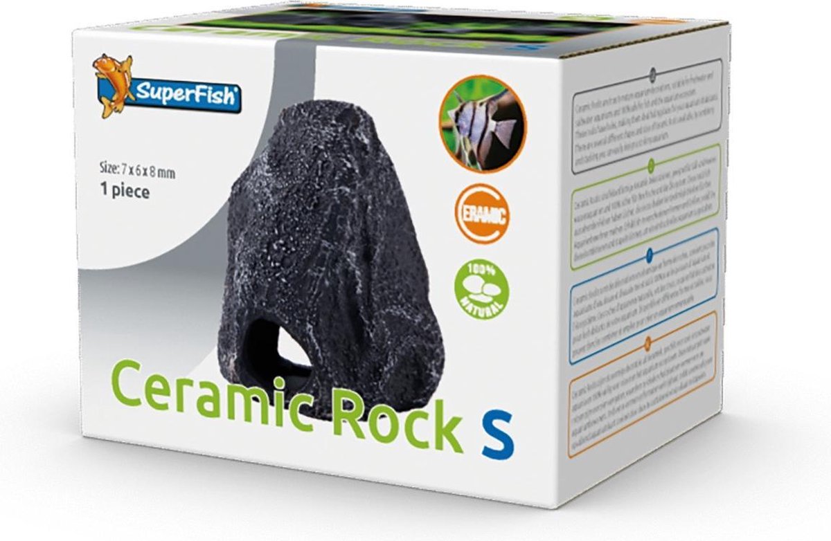 Superfish Ceramic Rock S - Aquarium - Ornament - 7x6x8 cm