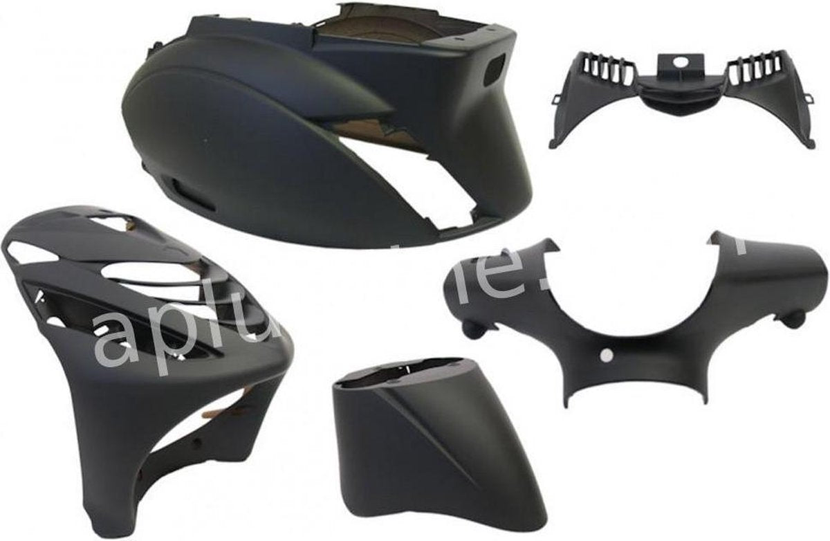 PLAATSET ZIP SP PASSEND OP PIAGGIO ZIP 5 DELIG MAT ZWART