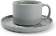 Salt&Pepper Kop 17cl en schotel grijs Lava set/4
